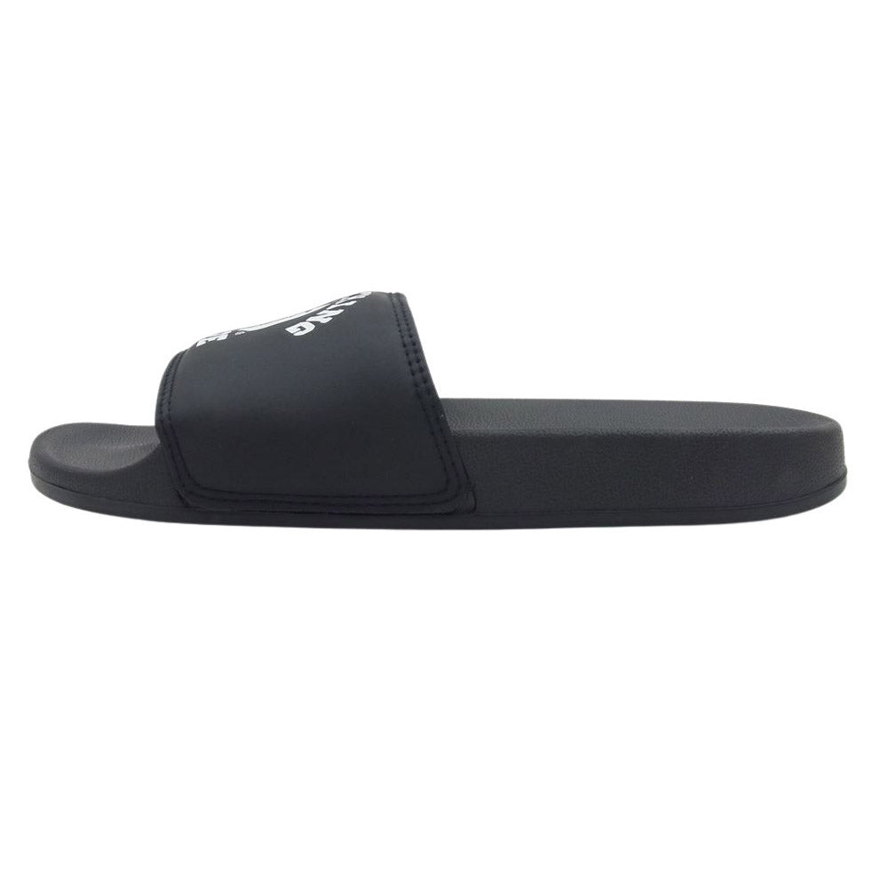 A BATHING APE アベイシングエイプ COLLEGE SLIDE SANDALS M BAPEC カレッジ スライド サンダル ベイプ ブラック系 27cm【中古】