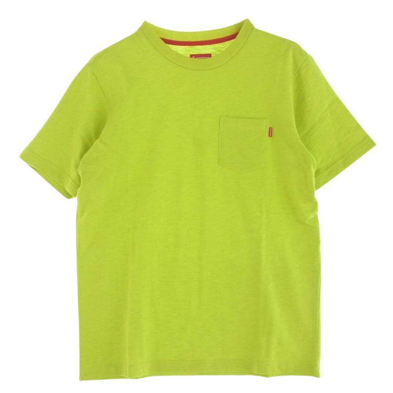 Supreme シュプリーム 18SS Pocket Tee ポケット Tシャツ S/S Heather Bright Green ヘザー ブライト グリーン 半袖 Tシャツ ライトグリーン系 M【極上美品】【中古】