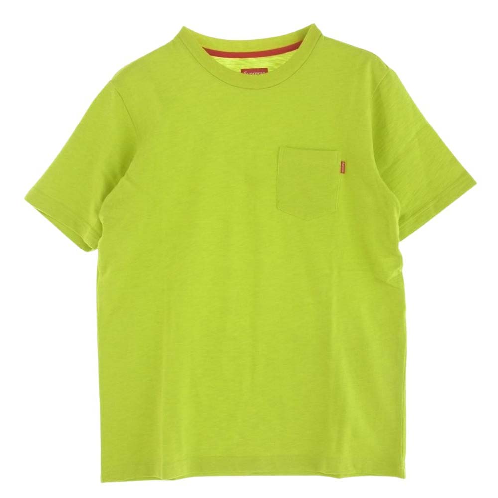 Supreme シュプリーム 18SS Pocket Tee ポケット Tシャツ S/S Heather Bright Green ヘザー ブライト グリーン 半袖 Tシャツ ライトグリーン系 M【極上美品】【中古】