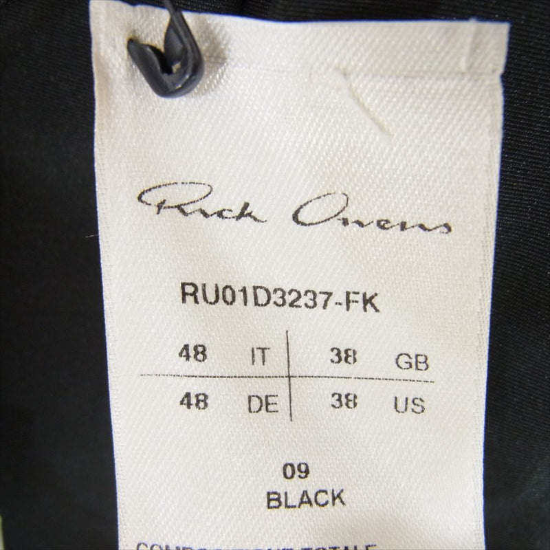 Rick Owens リックオウエンス 24SS RU01D3237-FK Fog Pocket Outershirt フォグポケット アウターシャツ 長袖 シャツジャケット ブラック系 48【中古】