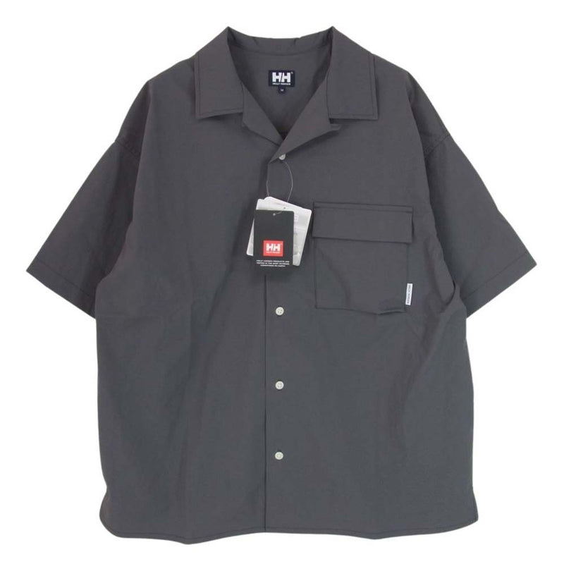 ヘリーハンセン HOE42130 S/S Koselig Shirts ショートスリーブ コーセリ 半袖シャツ グレー系 M【新古品】【未使用】【中古】