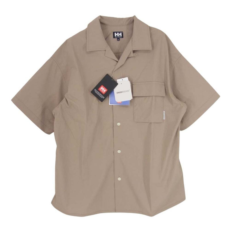 ヘリーハンセン HOE42130 S/S Koselig Shirts ショートスリーブ コーセリ 半袖シャツ ベージュ系 WL【新古品】【未使用】【中古】