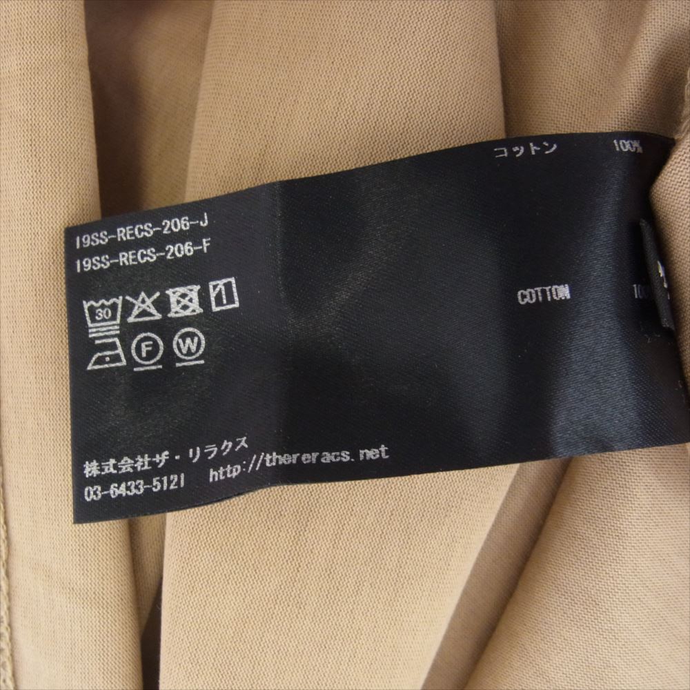 THE RERACS ザリラクス 19SS-RECS-206-J DIORAMA COTTON OVER SIZE T SHIRTS 半袖 Ｔシャツ カットソー ベージュ系 F【新古品】【未使用】【中古】