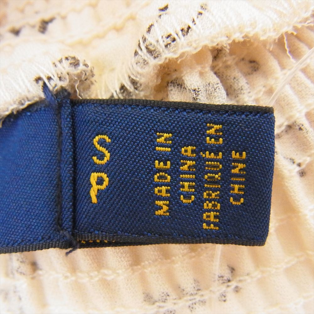 POLO RALPH LAUREN ポロ・ラルフローレン シルク ノースリーブ ワンピース 馬柄 総柄 オフホワイト系 SP【中古】