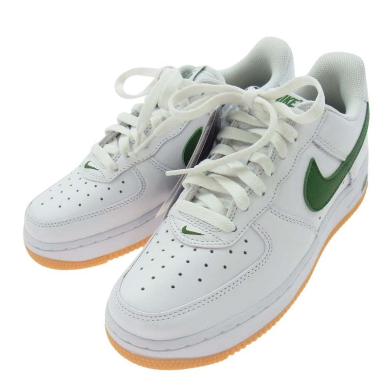 NIKE ナイキ Air Force 1 Low Color of the Month Green Swooshes エアフォース1 ロー カラー オブ ザ マンス グリーン スウッシュ ローカット スニーカー ホワイト系 24cm【新古品】【未使用】【中古】