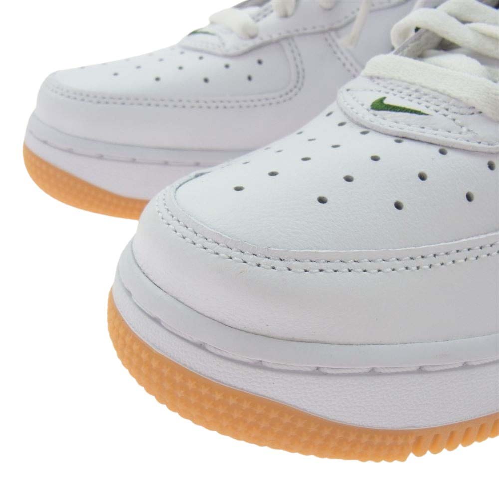 NIKE ナイキ Air Force 1 Low Color of the Month Green Swooshes エアフォース1 ロー カラー オブ ザ マンス グリーン スウッシュ ローカット スニーカー ホワイト系 24cm【新古品】【未使用】【中古】