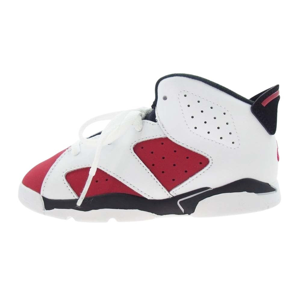 NIKE ナイキ 384667-106 TD Air Jordan 6 Carmine 2021 ナイキ TD エア ジョーダン6 カーマイン キッズ ハイ カット スニーカー ホワイト系 16cm【新古品】【未使用】【中古】