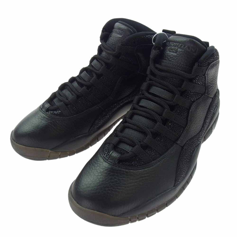 NIKE ナイキ 819955-030 × OVO Air Jordan 10 Retro Drake Black Metallic Gold オクトーバーズ ベリー オウン エアジョーダン 10 レトロ ドレイク ブラック メタリック ゴールド ハイ カット スニーカー ブラック系 27.5cm【新古品】【未使用】【中古】