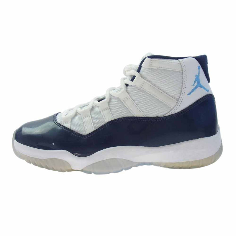 NIKE ナイキ 378037-123 AIR JORDAN 11 エアジョーダン RETRO レトロ UNC WIN LIKE 82 UNC ウィン ライク ハチジューニ ハイカット スニーカー ネイビー系 ホワイト系 27.5cm【新古品】【未使用】【中古】