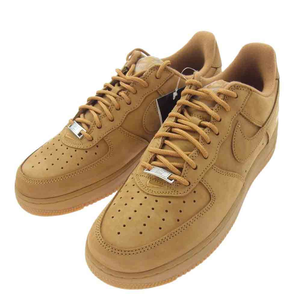 Supreme シュプリーム DN1555-200 × Nike Air Force 1 Low Flax Wheat ナイキ エアフォース 1 ロー フラックス ウィート ロー カット スニーカー ブラウン系 26.5cm【新古品】【未使用】【中古】