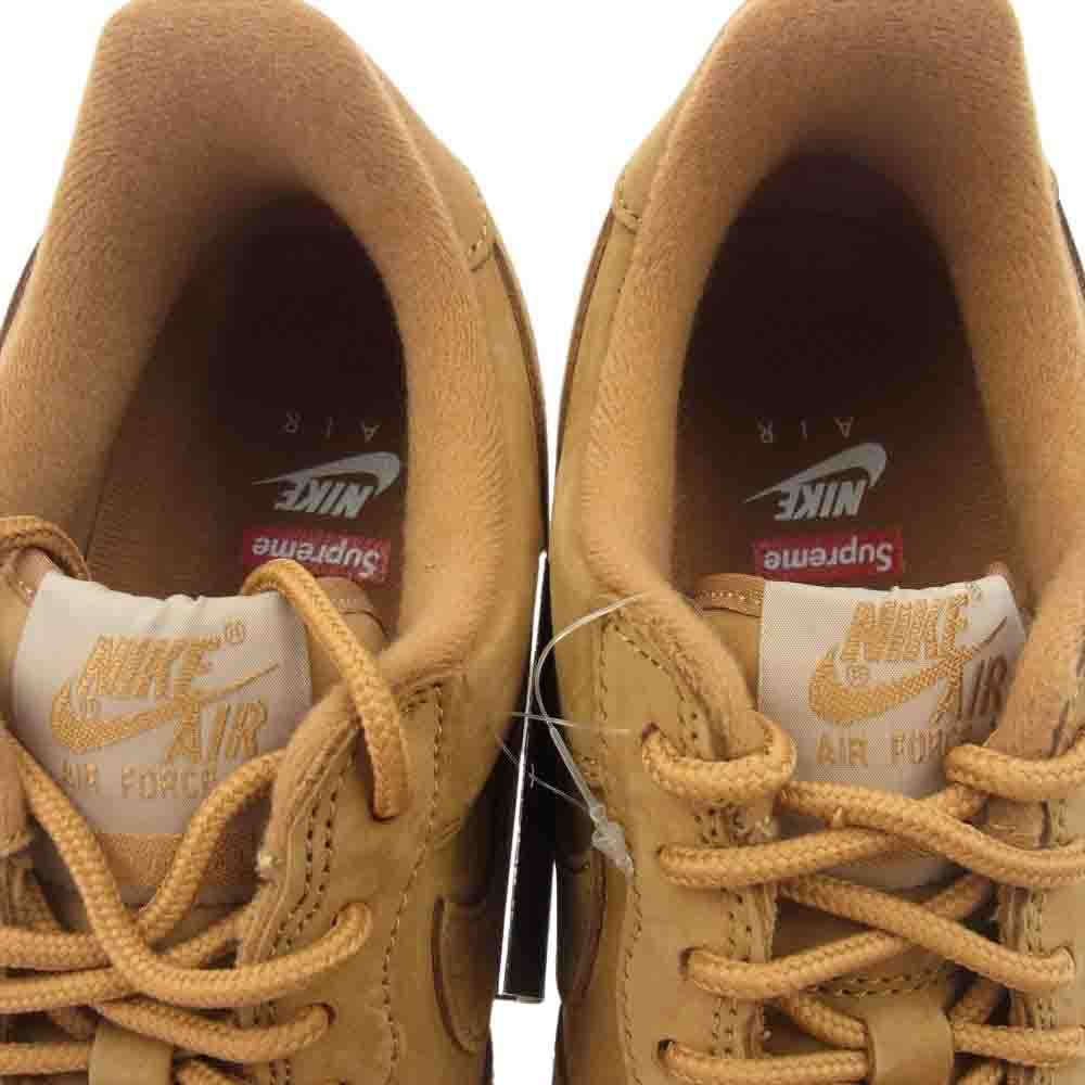 Supreme シュプリーム DN1555-200 × Nike Air Force 1 Low Flax Wheat ナイキ エアフォース 1 ロー フラックス ウィート ロー カット スニーカー ブラウン系 26.5cm【新古品】【未使用】【中古】