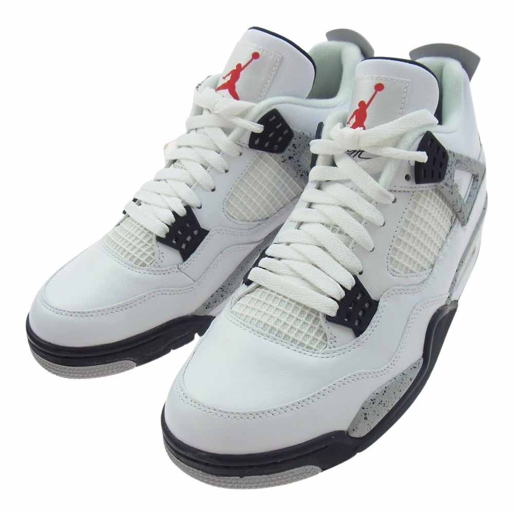 NIKE ナイキ 840606-192 AIR JORDAN 4 エアジョーダン Retro レトロ White Cement ホワイトセメント ハイカットスニーカー ホワイト系 27.5cm【新古品】【未使用】【中古】