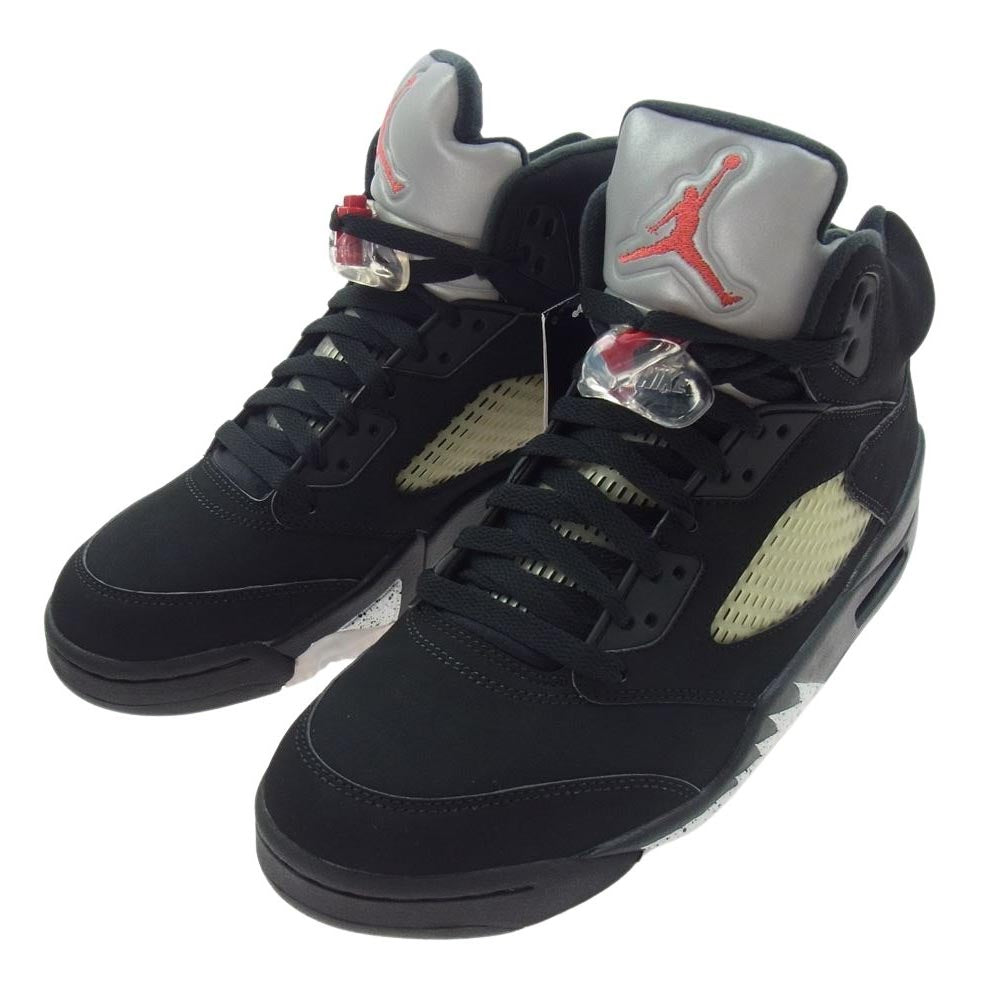 NIKE ナイキ 845035-003 Air Jordan 5 Retro OG Black Fire Red Metallic Silver White 2016 エアジョーダン 5 レトロ OG ブラック ファイヤーレッド メタリックシルバー ホワイト ハイカット スニーカー ブラック系 27.5cm【新古品】【未使用】【中古】