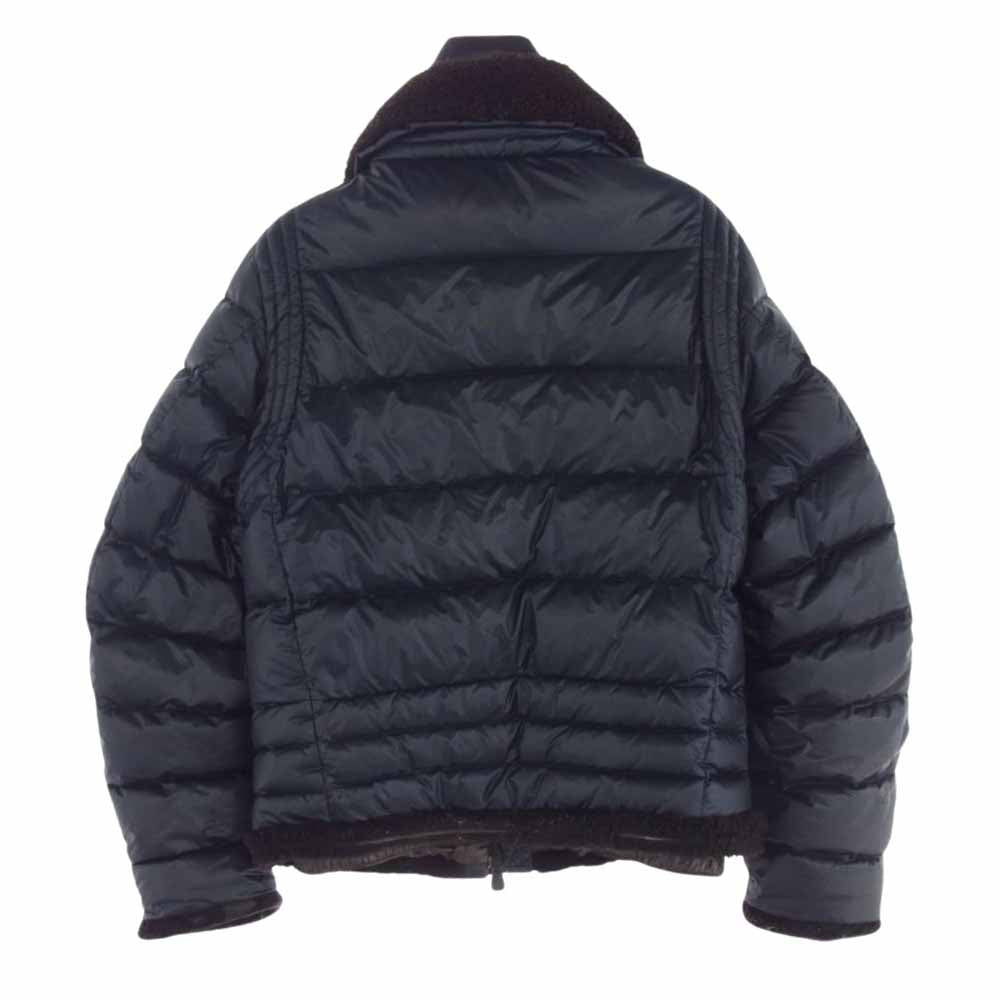 MONCLER モンクレール GRENOBLE MAWENZI グルノーブル フリース切替 ダウンジャケット ネイビー系 1【中古】