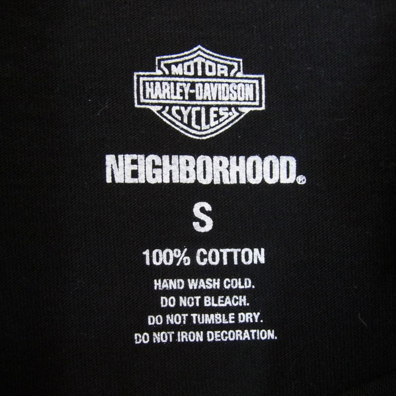 NEIGHBORHOOD ネイバーフッド 9956923VM x Harley-Davidson ハーレーダビッドソン ライトニング ボルト 半袖Tシャツ ブラック系 S【新古品】【未使用】【中古】