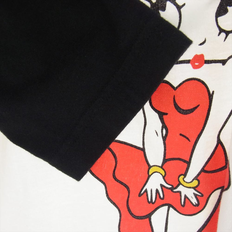 Supreme シュプリーム 16SS Betty Boop Raglan ラグラン アームロゴ 長袖 Tシャツ カットソー ホワイト系 M【中古】