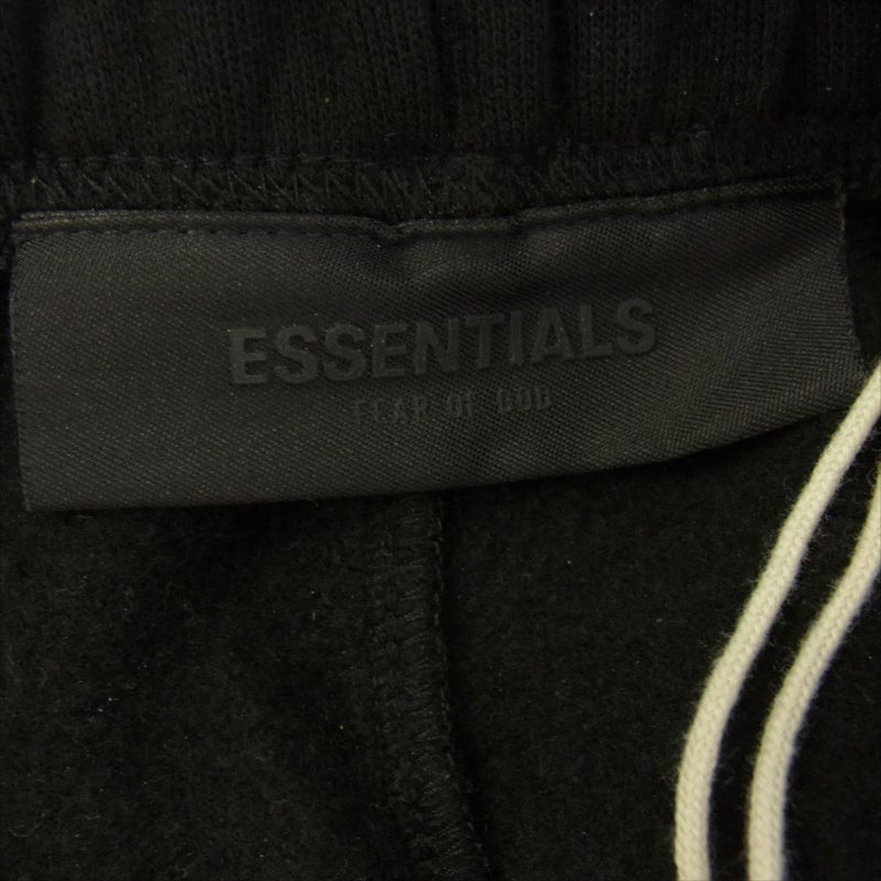 FEAR OF GOD フィアオブゴッド essentials エッセンシャルズ ロゴ スウェット イージー パンツ ラバープレート ブラック系 S【美品】【中古】