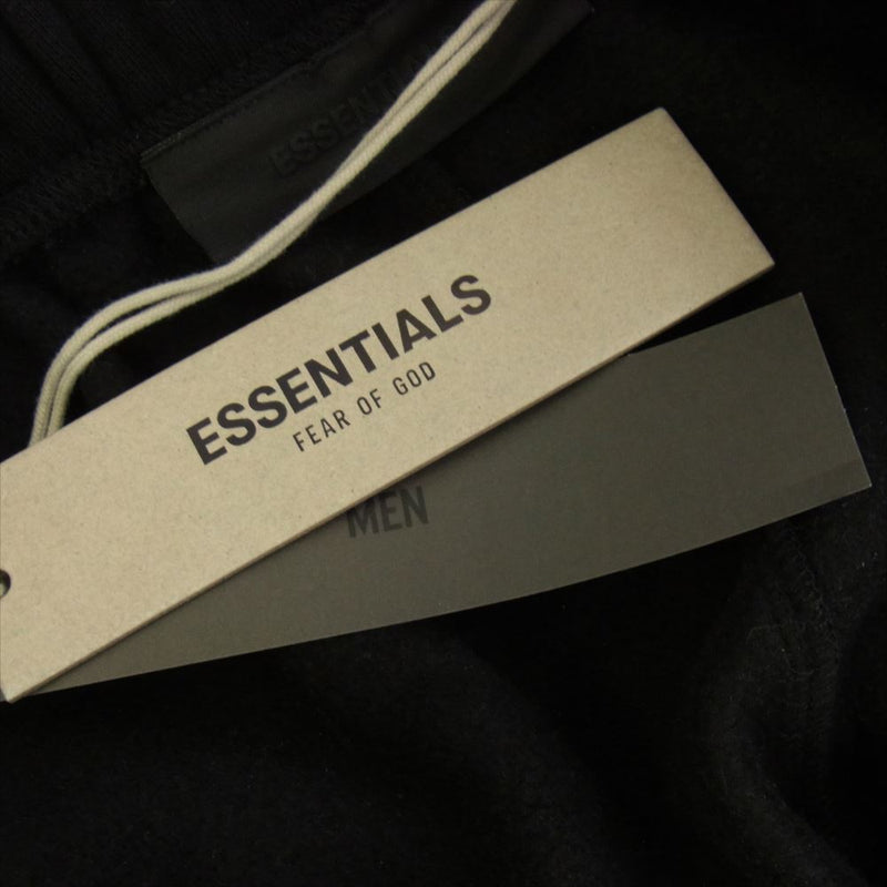 FEAR OF GOD フィアオブゴッド essentials エッセンシャルズ ロゴ スウェット イージー パンツ ラバープレート ブラック系 S【美品】【中古】