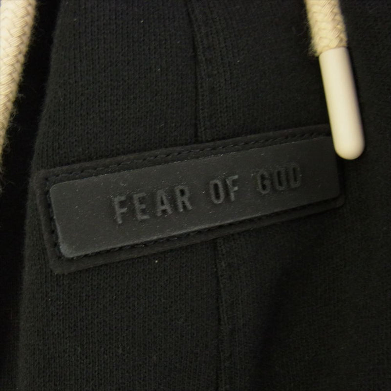 FEAR OF GOD フィアオブゴッド essentials エッセンシャルズ ロゴ スウェット イージー パンツ ラバープレート ブラック系 S【美品】【中古】