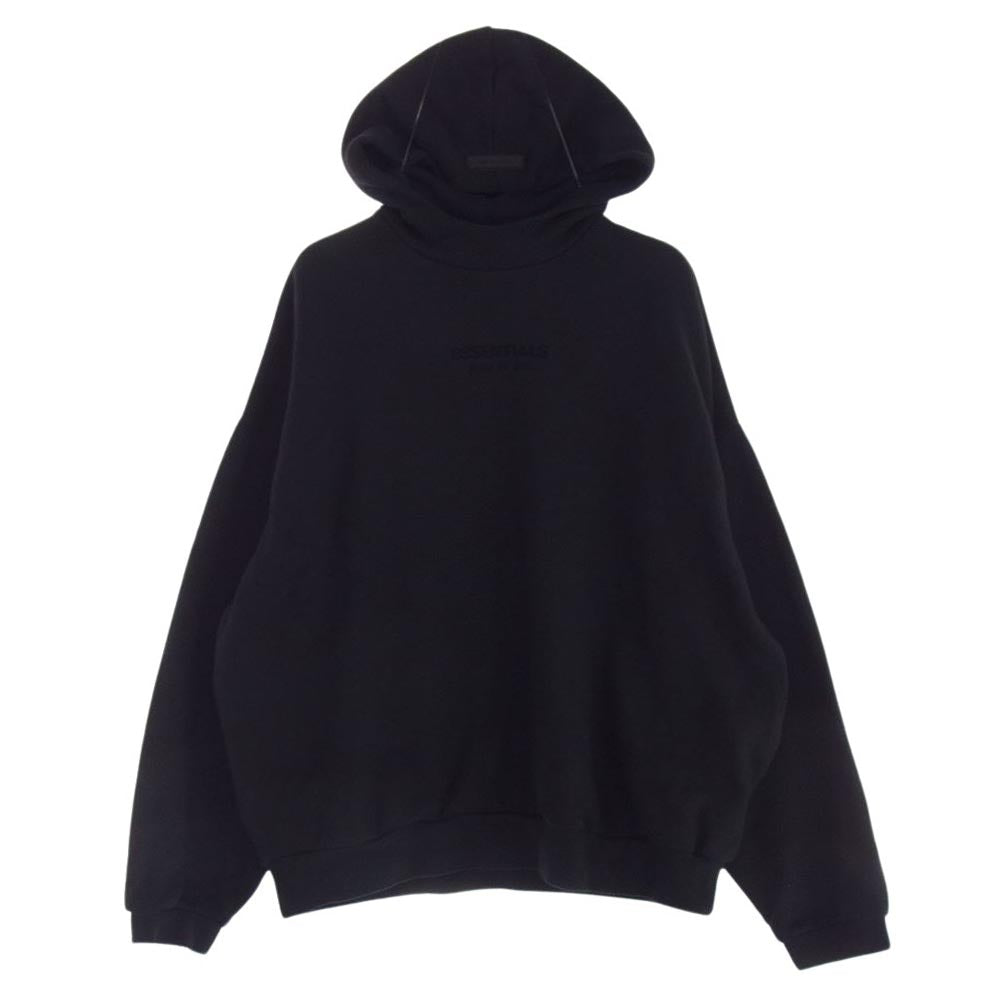 FEAR OF GOD フィアオブゴッド essentials エッセンシャルズ ロゴ プルオーバー パーカー ブラック系 L【中古】