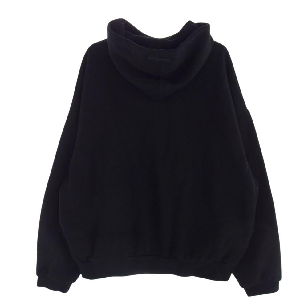 FEAR OF GOD フィアオブゴッド essentials エッセンシャルズ ロゴ プルオーバー パーカー ブラック系 L【中古】