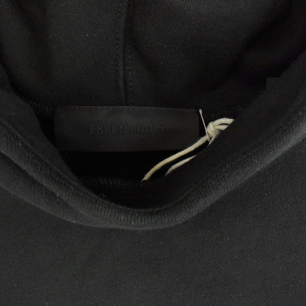 FEAR OF GOD フィアオブゴッド essentials エッセンシャルズ ロゴ プルオーバー パーカー ブラック系 L【中古】