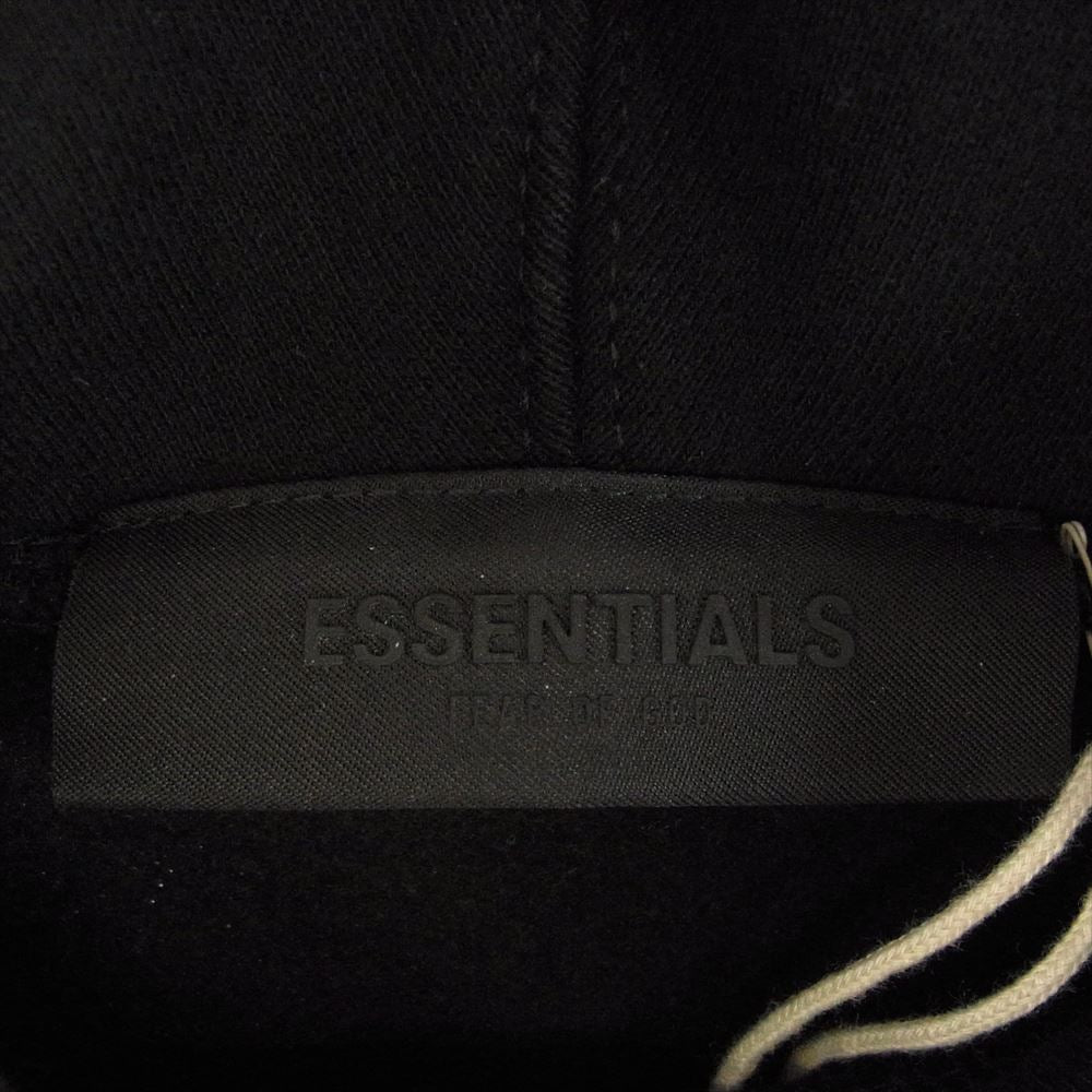 FEAR OF GOD フィアオブゴッド essentials エッセンシャルズ ロゴ プルオーバー パーカー ブラック系 L【中古】