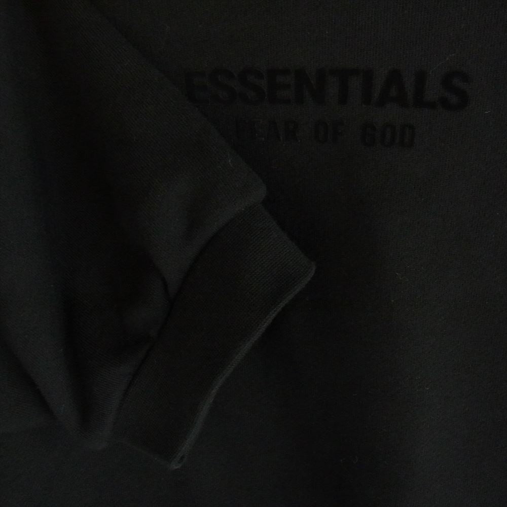 FEAR OF GOD フィアオブゴッド essentials エッセンシャルズ ロゴ プルオーバー パーカー ブラック系 L【中古】