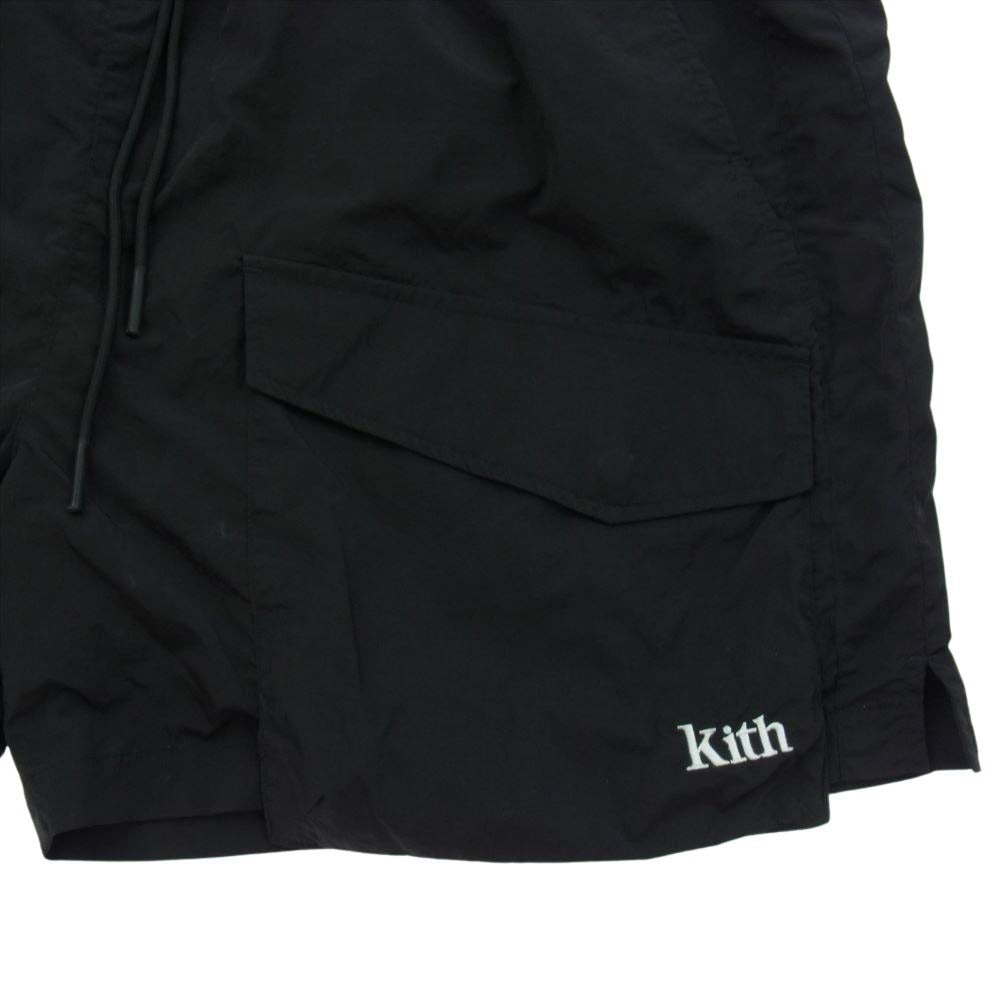 キス 23SS CY24 ナイロン ショーツ ハーフ パンツ ブラック系 L【中古】
