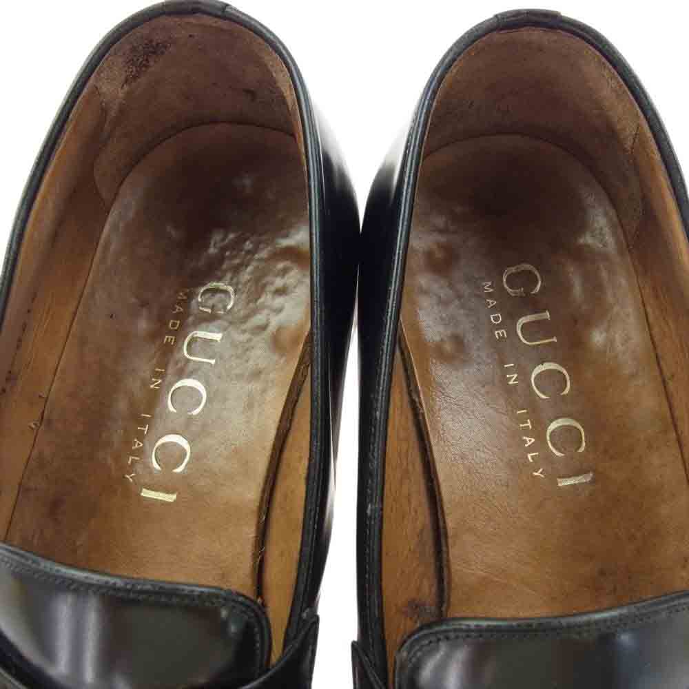 GUCCI グッチ ビット ローファー レザー シューズ ブラック系 8.5【中古】