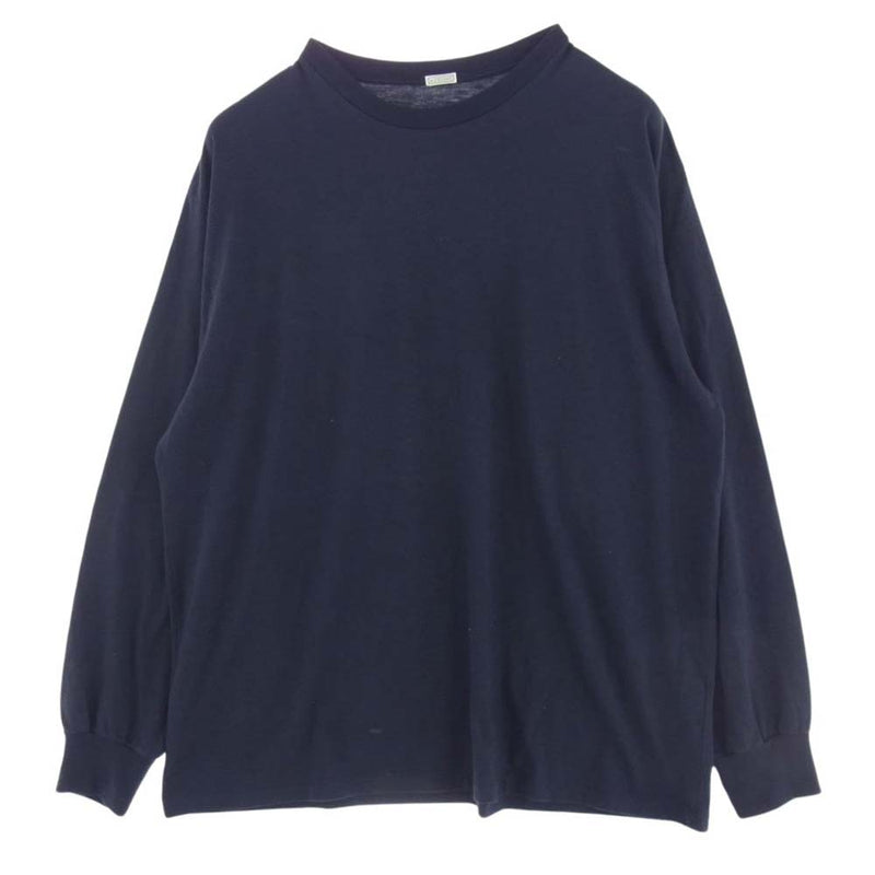 アプレッセ 24SS 24SAP-05-07K Cashmere Blend L/S T Shirt カシミア ブレンド Tシャツ カットソー ネイビー系 2【中古】