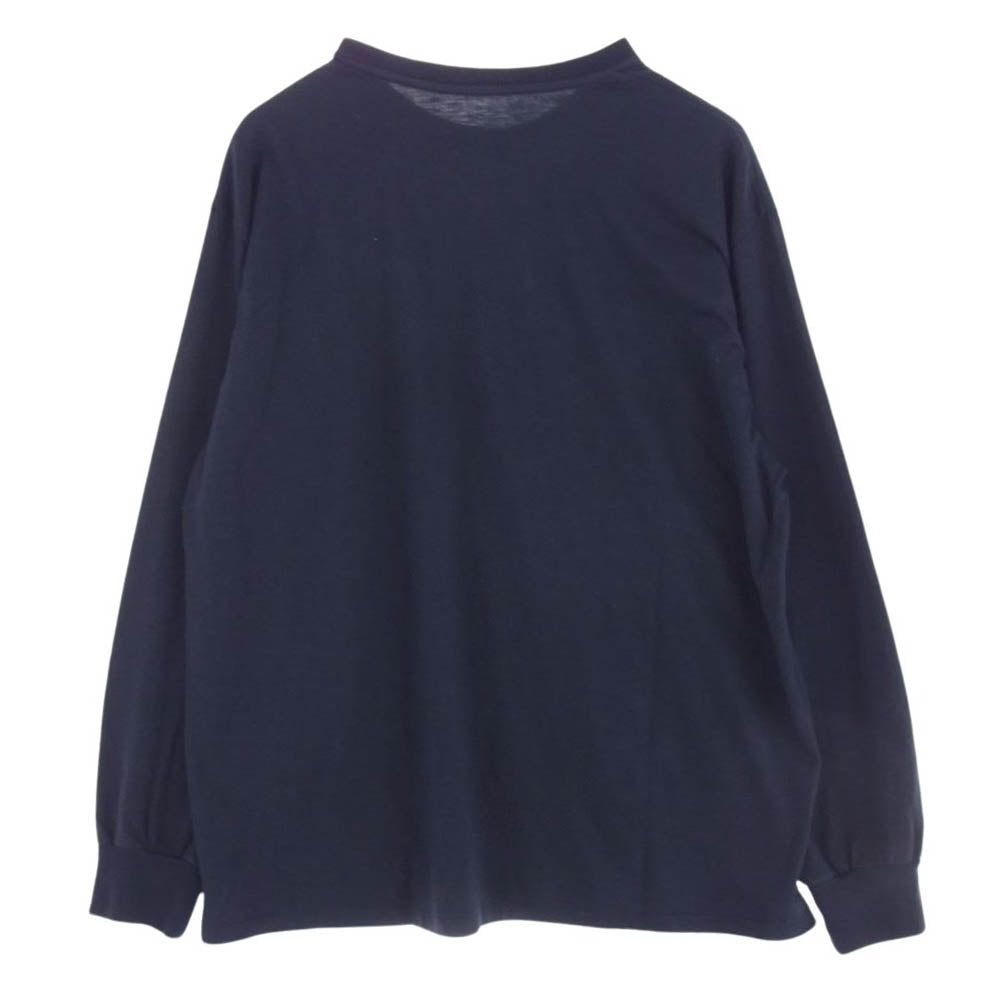 アプレッセ 24SS 24SAP-05-07K Cashmere Blend L/S T Shirt カシミア ブレンド Tシャツ カットソー ネイビー系 2【中古】