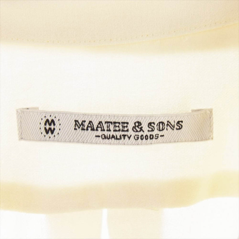 マーティー&サンズ 24SS MT4103-0613A NEW PULL OVER SHIRTS 強撚ビエラ プルオーバー 長袖 シャツ イエロー系 3【中古】