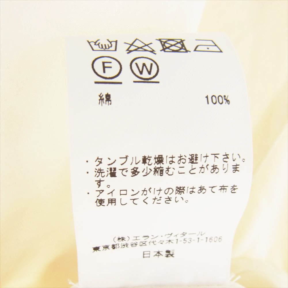 マーティー&サンズ 24SS MT4103-0613A NEW PULL OVER SHIRTS 強撚ビエラ プルオーバー 長袖 シャツ イエロー系 3【中古】