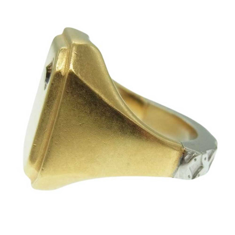 MAISON MARGIELA メゾンマルジェラ SM1UQ0085 SQUARE CHEVALIER RING　スクエア リング ゴールド系【中古】