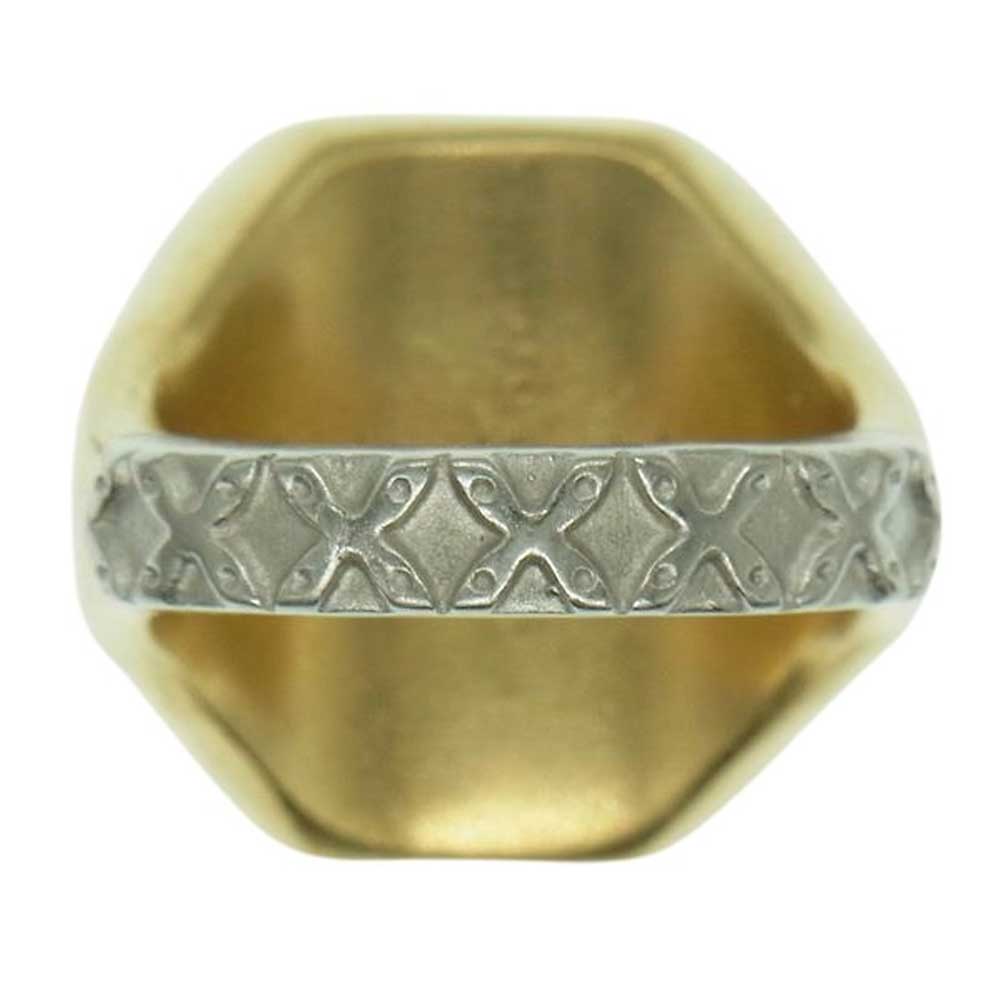 MAISON MARGIELA メゾンマルジェラ SM1UQ0085 SQUARE CHEVALIER RING　スクエア リング ゴールド系【中古】