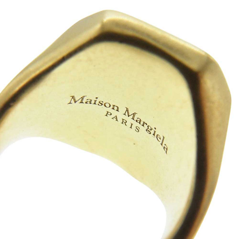 MAISON MARGIELA メゾンマルジェラ SM1UQ0085 SQUARE CHEVALIER RING　スクエア リング ゴールド系【中古】