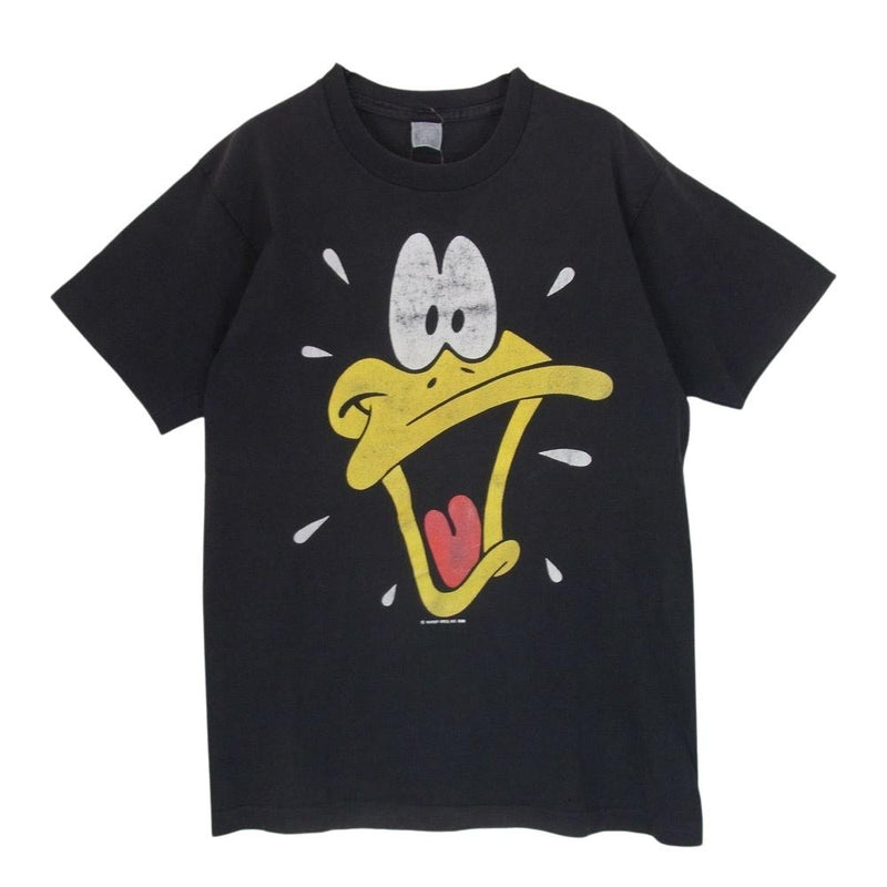 ヴィンテージ looney tunes daffy duck アイルランド製 SCREEN STARS BODY プリント Tシャツ ブラック系 L【中古】