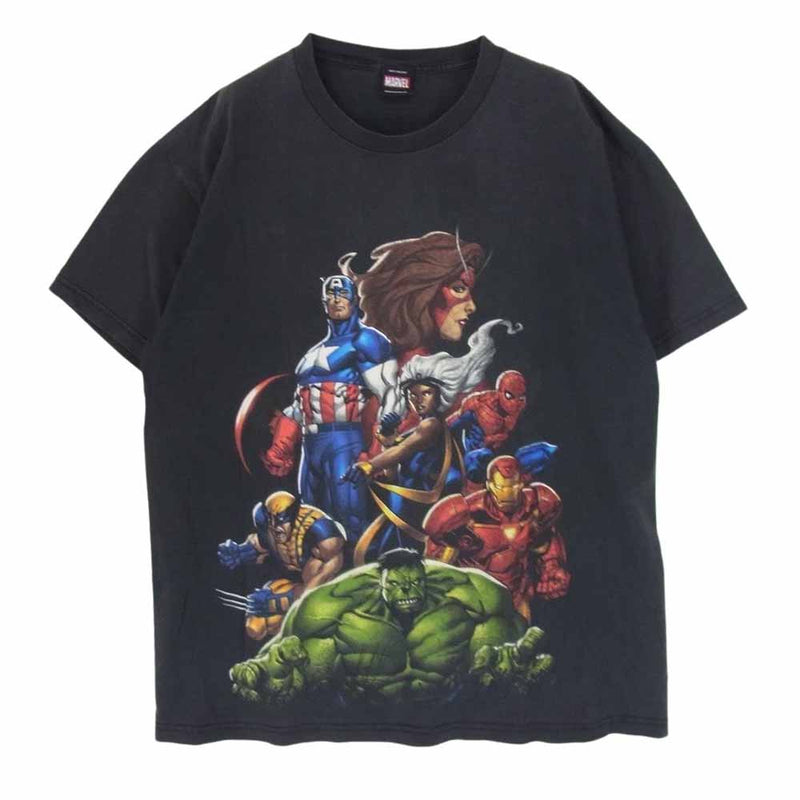 ヴィンテージ MARVEL マーベル キャラクター プリント Tシャツ ブラック系 XL【中古】