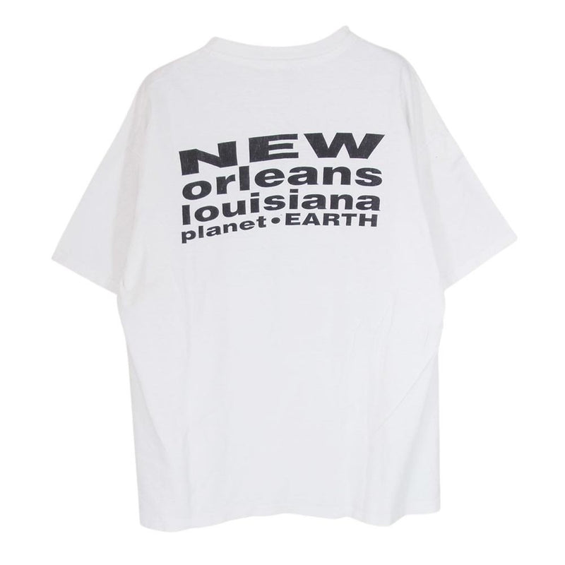 ヴィンテージ 90s BIG HED new orleans art tee アートプリント Tシャツ ホワイト系 XL【中古】