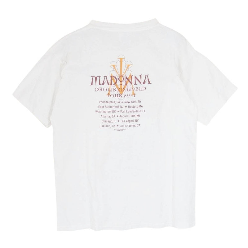 ヴィンテージ 00s madonna drowned world tour 2001 マドンナ ツアー Tシャツ ホワイト系 M【中古】