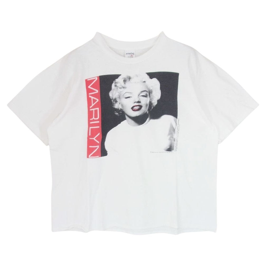 ヴィンテージ 90s Marilyn Monroe マリリンモンロー プリント Tシャツ 丸首 クルーネック ホワイト系 XL【中古】
