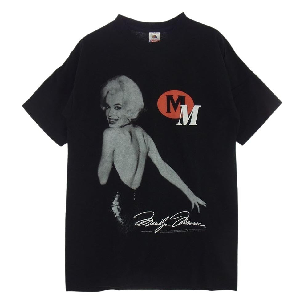 ヴィンテージ 90s Marilyn Monroe マリリンモンロー プリント Tシャツ ブラック系 L【中古】