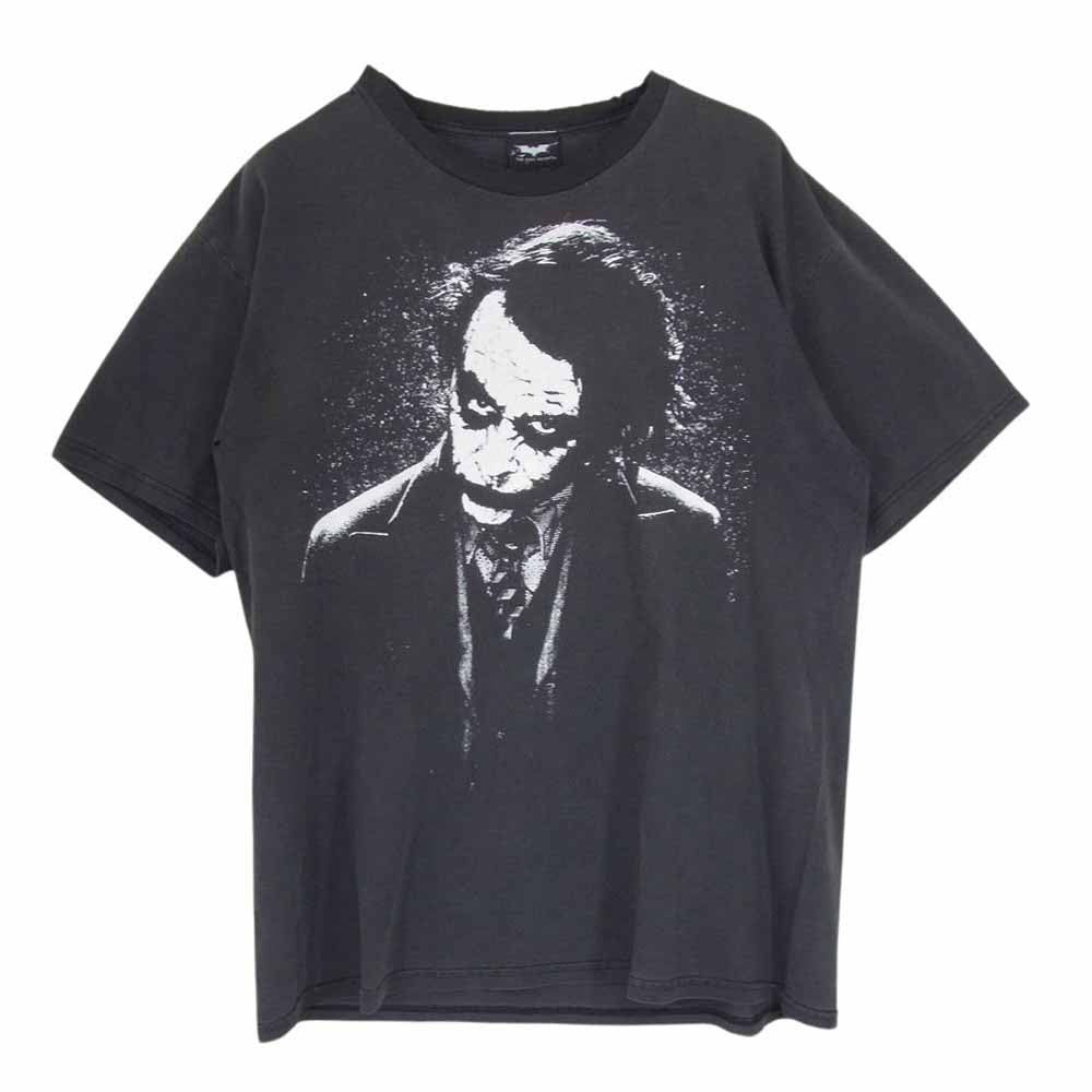 ヴィンテージ 00s THE DARK KNIGHT JOKER Movie Printed T-shirt ダークナイト ジョーカー プリント Tシャツ ブラック系 L【中古】