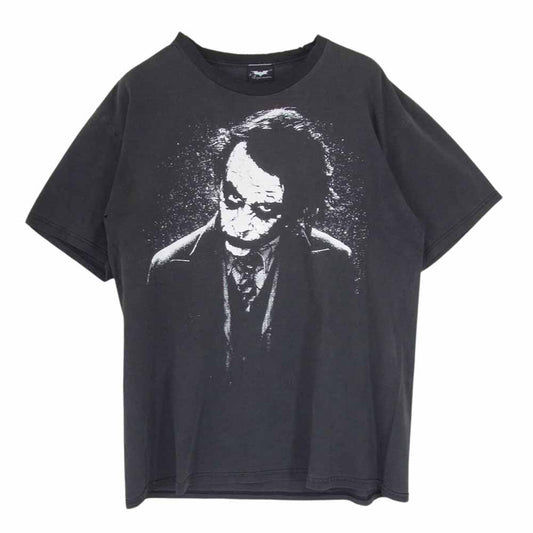 ヴィンテージ 00s THE DARK KNIGHT JOKER Movie Printed T-shirt ダークナイト ジョーカー プリント Tシャツ ブラック系 L【中古】