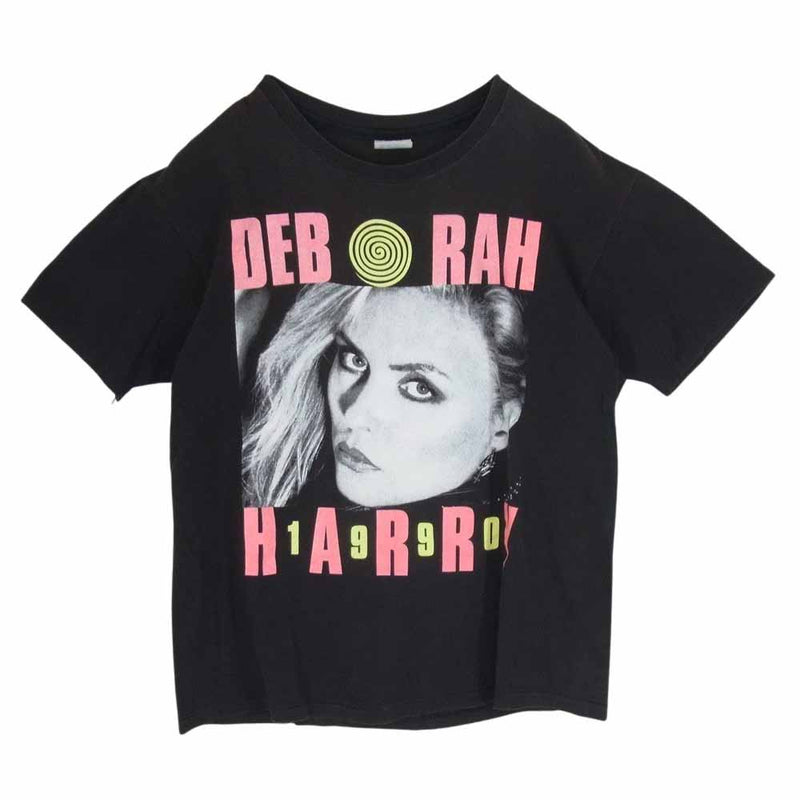 ヴィンテージ 90s BLONDIE Deborah Harry クルーネック 丸首 バンド tシャツ ブラック系 XL【中古】