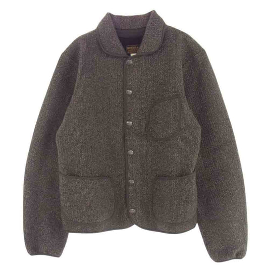 RRL ダブルアールエル Wool Cotton All Purpose Cardigan Jacket ウール コットン ヘリンボーン ジャケット ブラウン系 S【中古】