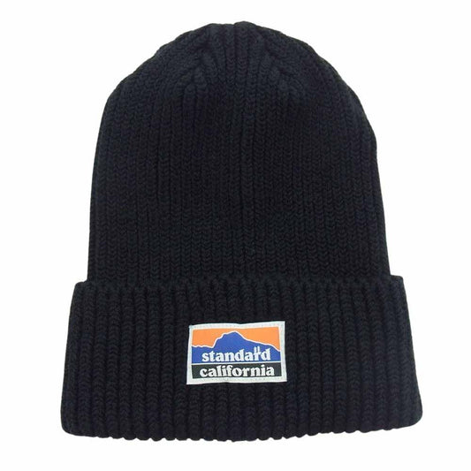 STANDARD CALIFORNIA スタンダードカリフォルニア SD TECH DRY RIB WATCH CAP テック ドライ リブ ワッチ キャップ ニット帽 ビーニー ブラック系【極上美品】【中古】