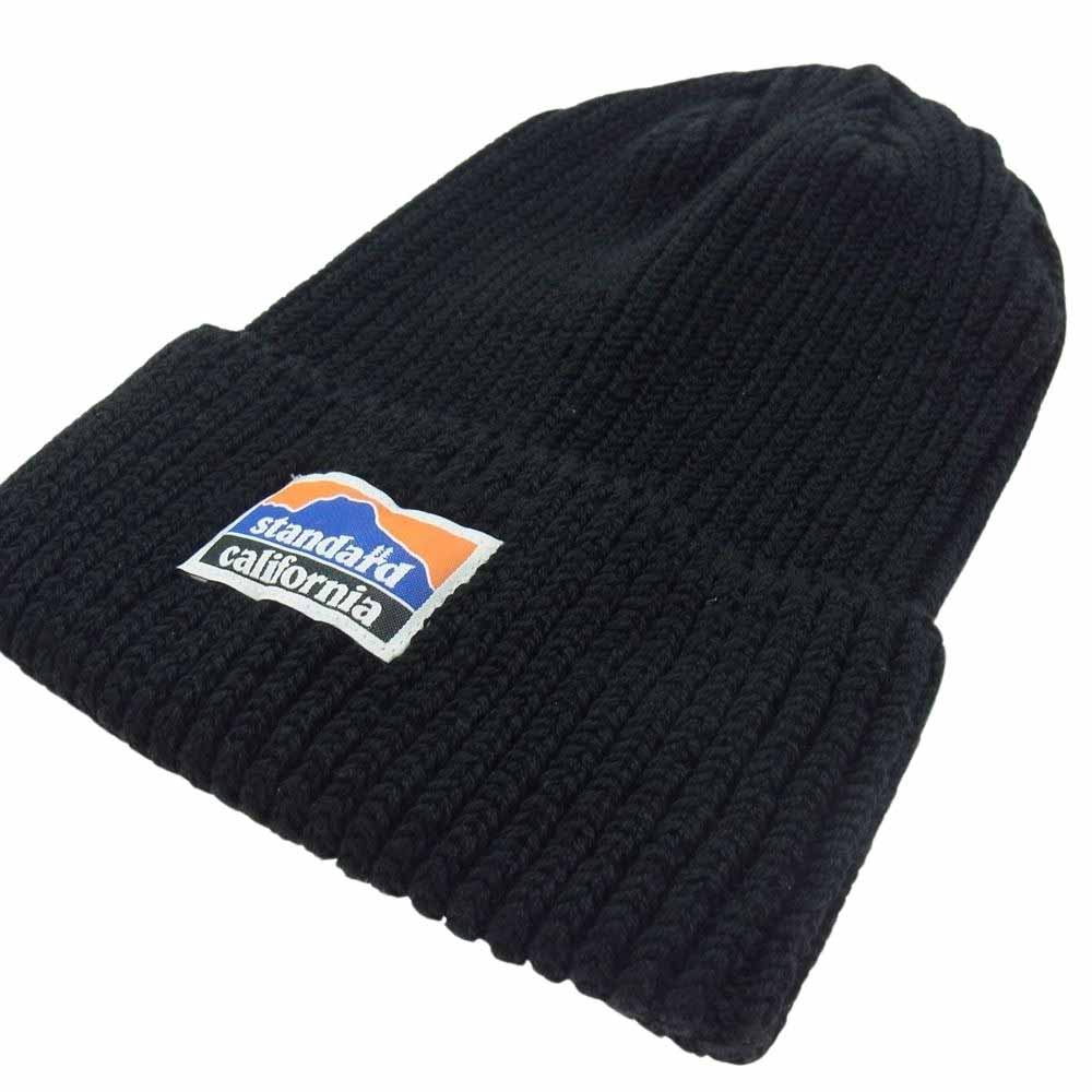STANDARD CALIFORNIA スタンダードカリフォルニア SD TECH DRY RIB WATCH CAP テック ドライ リブ ワッチ キャップ ニット帽 ビーニー ブラック系【極上美品】【中古】
