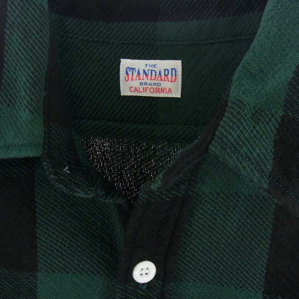 STANDARD CALIFORNIA スタンダードカリフォルニア SD FLANNEL CHECK SHIRTS チェック ヘビー フランネル 長袖 シャツ グリーン グリーン系 M【美品】【中古】
